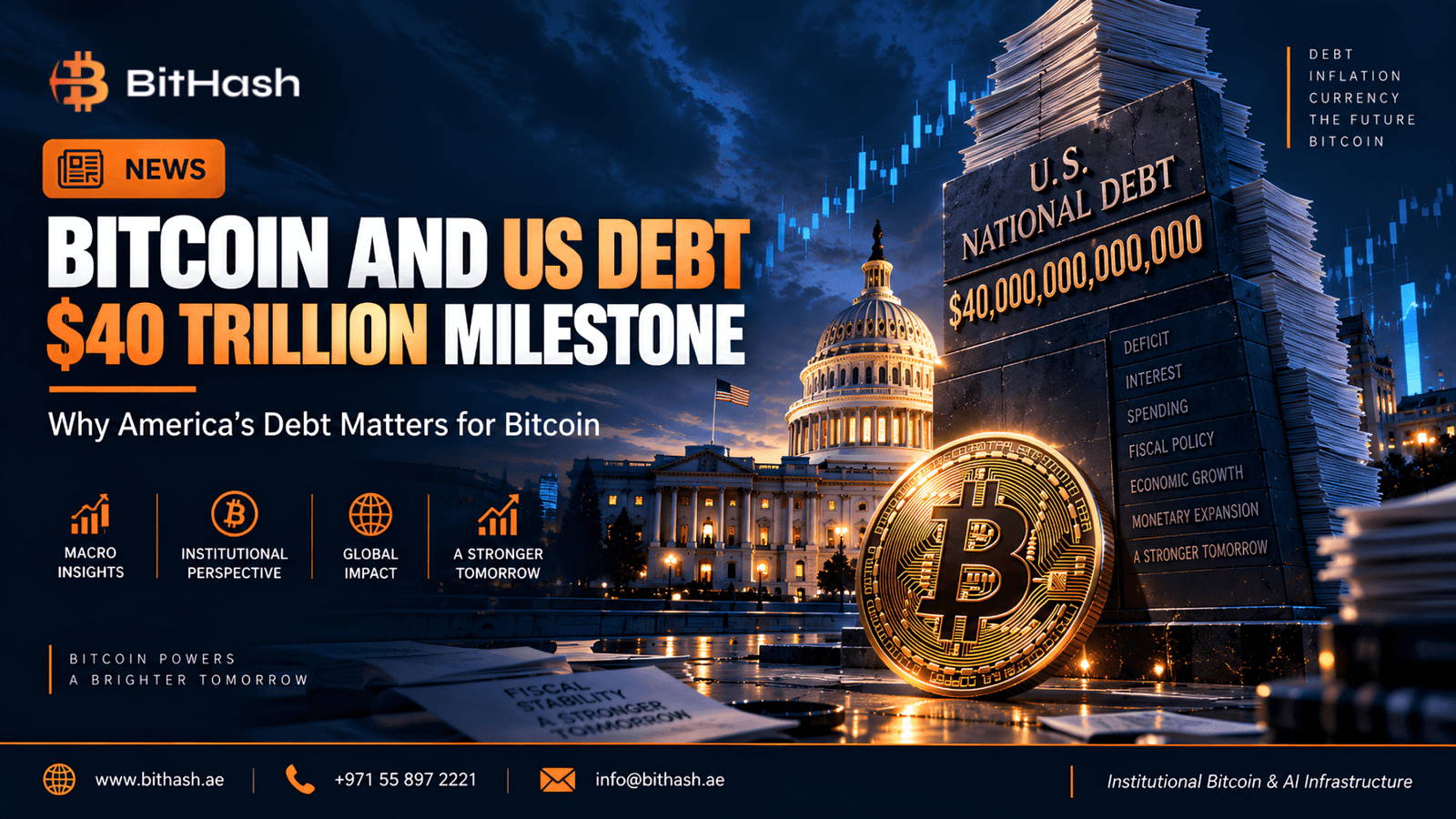 Bitcoin and US Debt: Why the $40 Trillion Milestone Matters