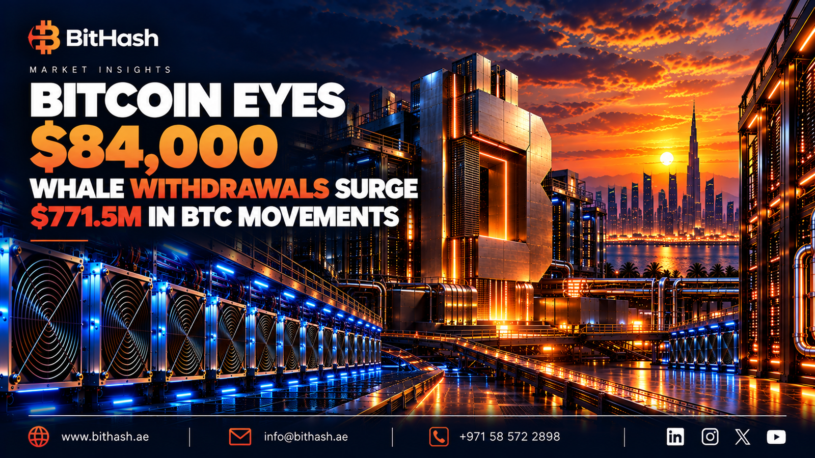 Bitcoin Eyes $84,000 as Whale Withdrawals and Institutional Activity Grow